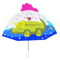 可爱儿童雨伞男女童小孩学生幼儿园伞宝宝公主童伞长柄玩具遮伞 乳白色小(大号新款)