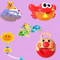 儿童折叠洗澡桶小狗加大号宝宝浴桶可坐躺婴儿浴盆新款林默小屋 玩具五合一(不包含浴盆)