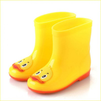 网红飞碟雨衣小孩小鸭斗篷式雨衣宝宝雨伞抖音儿童雨衣幼儿园 抖音小黄鸭雨鞋16cm建议脚长15cm S