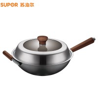 苏泊尔芯铁真不锈钢玻盖炒锅CC32AA2