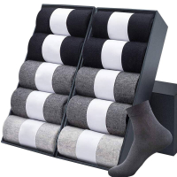 棉袜5双 棉袜子男中筒袜男船袜男短袜男运动袜男袜女袜男船袜棉质吸汗运动袜子男士袜子袋装