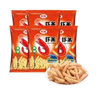 （厂家直营店）四洲 特色零食小吃虾条 原味虾条6包*80g/包膨化食品零食大礼包（正品）