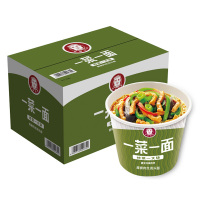 （厂家直营店）今麦郎 方便面 老爸厨房 一菜一面 青椒肉丝浇头面 12桶整箱泡面 桶面（正品）