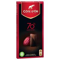 （厂家直营店）比利时进口 克特多金象（Cote d'Or） 70%可可黑巧克力 糖果零食 高可可含量 排装100g（正品