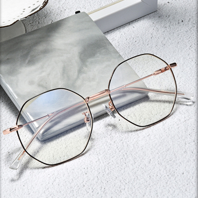 阅读之美新款眼镜女多边形度数网红款眼睛框镜架男护目平光镜潮