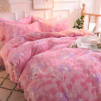 秋冬加厚6D花绒四件套双面绒保暖法莱绒被套珊瑚绒床单床上用品