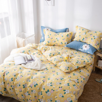 100%秋冬纯棉加厚磨毛四件套单人学生宿舍被套三件套全棉床上用品