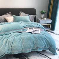 出口韩国花宝宝绒四件套珊瑚绒法莱绒牛奶绒水晶绒四件套家纺床