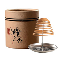 檀香沉香熏香家用室内净化空气厕所除臭卫生间香薰蚊香驱蚊盘香 48盘檀香送香盘