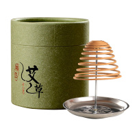 檀香沉香熏香家用室内净化空气厕所除臭卫生间香薰蚊香驱蚊盘香 48盘艾草送香盘