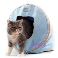 猫窝城堡宠物窝猫咪封闭式猫窝猫床猫房子猫咪用品 天蓝色 均码-【15斤内猫猫适用】