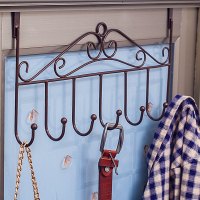 [买二送一]厨房免打孔置物架衣架收纳浴室毛巾后挂钩壁挂衣钩