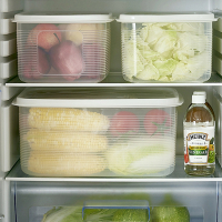 金铂喜大容量冰箱保鲜盒透明食物收纳盒子长方形果蔬干货密封盒米桶