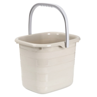 加厚长方形手提储水桶大号家用拖把泡脚桶金铂喜桶小方桶洗衣桶 卡其20L