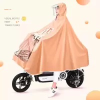 电动电瓶车雨衣单人骑行女小型专用的长款全身防暴雨古达雨披