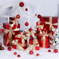 圣诞节装饰礼品盒礼盒古达堆头礼物包装盒圣诞树礼包橱窗场景布置摆件