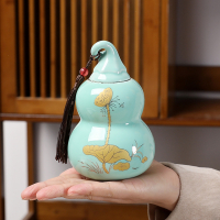 米魁招财小葫芦陶瓷罐创意摆件家居饰品客厅玄关茶室桌面装饰品