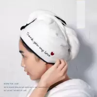 苑恋 网红同款发套干发帽女抖音包头巾沐浴帽吸水速干白色夏天套头毛巾