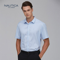 诺帝卡/NAUTICA TAILORED衬衫男士净色商务正装短袖衬衫