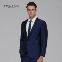 诺帝卡/NAUTICA TAILORED套装西服男士青果领后中开衩一粒单排扣结婚礼服
