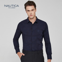 诺帝卡/NAUTICA TAILORED衬衫男士净色四季上班商务百搭正装长袖衬衫