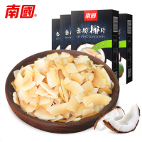 香脆椰子片 海南特产南国食品碳烤椰子片 休闲食小吃 原味60gx4盒