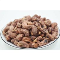 新疆特产炒货好吃的原味腰果仁特级盐焗腰果孕妇食坚果干果 椒盐口味有皮(500g克/包)