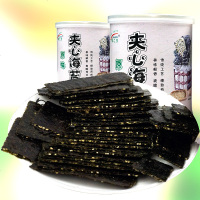 宝宝儿童芝麻夹心海苔碎脆片食片芝紫菜海苔海味烤紫菜寿司海苔 芝麻夹心(同原味一样)六罐
