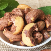 越南大腰果仁散装盐焗原味炭烧烘焙带皮坚果特产孕妇食 中粒(w320)盐焗净重500克*2袋