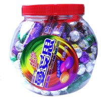 曼妥思迷你劲嚼充气糖脆皮软心珠大桶装混合口味儿童糖果