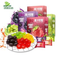 好利源仑芙仑果汁软糖装水果软糖奶糖散装批发结婚喜糖果小食 草莓味160g.