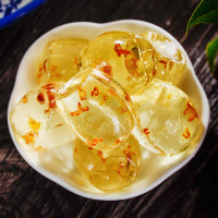 桂林特产水晶桂花糕桂花软糖果透明吃的金桔柚子糖块跳跳糖 柚子口味