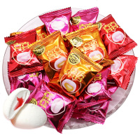 徐福记夹馅棉花糖荔枝草莓味多口味散装约颗夹心糖喜糖果 荔枝味500g