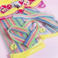 荷兰糖果Loooloo儿童彩虹条果汁水果酸爽味条很酸爽