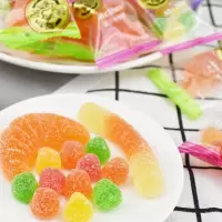 徐福记果汁橡皮糖带砂糖散装混合口味糖霜软糖喜糖QQ糖果食 大橘瓣橡皮糖500g(约25小包)