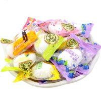 徐福记夹心馅棉花糖果结婚喜糖婚庆散装多口水果味儿童食品 透明棉花糖500g约70颗