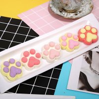 整约个猫爪散装 棉花糖 创意糖果公司幼儿园派对活动软 猫爪颜色混装40个左右