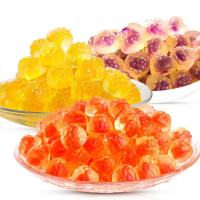 金帝珍爱美滋滋爆浆水果汁软糖QQ糖散装小橡皮糖粘牙约 香橙味