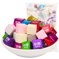 好贝奶酪方块糖混合装散装多口味喜糖果网红小食品休闲小吃 奶酪方块糖250g约73颗(送同款73颗