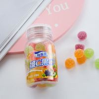 林振合酸Q糖维C软糖QQ糖水果橡皮糖少女糖果软糖瓶 套餐1:草莓+水蜜桃+什锦