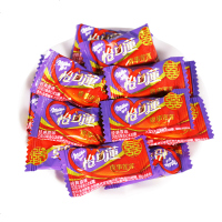 怡口莲太妃糖牛奶巧力夹心糖果结婚婚庆喜糖巧力婚礼糖果 巧克力味夹心500g约120颗