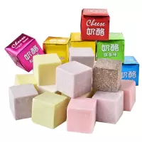 好贝魔方奶酪糖方块抖音网红糖果儿童小食结婚喜糖散装批发 魔方奶酪多味混装1斤装