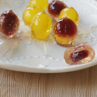 大瓶高颜值果汁爆浆果酱夹心软糖蓝莓芒果草莓味糖果礼节日礼物 蓝莓味+礼品袋