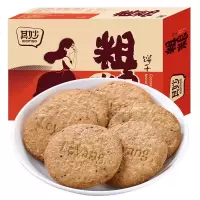 其妙代餐饼干压缩全麦燕麦低I粗粮脂肪卡热量食小吃休闲食品 买粗粮饼干500g[送]粗粮饼干500g