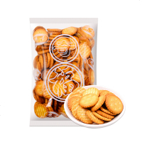 豫吉小奇福饼干 牛轧糖diy雪花酥用材料 台湾小圆饼干 牛奶味250g袋装(第二件9.9元)