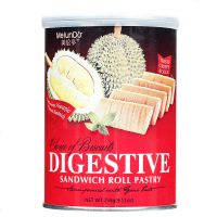 榴莲味夹心酥 美伦多榴莲酥蛋卷饼干菠萝味车厘子年货糕点 [榴莲味夹心酥258g*2罐]店长推荐!