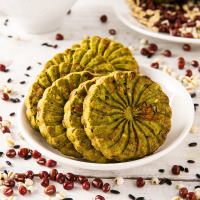 青汁薏米红豆燕麦全麦饼干粗杂粮无糖精食品低压缩卡脂代餐饱腹 红豆薏米味(拍2送1 )