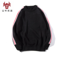 公牛乐途2020秋冬青年毛衣韩版潮流个性男装圆领套头粗线毛线衣针织打底衫