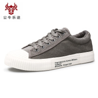 公牛乐途男鞋秋季2020新款鞋子男士潮鞋韩版潮流百搭帆布鞋男休闲布鞋板鞋