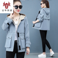 公牛乐途春秋外套女2020年秋季新款宽松大码女士秋装百搭休闲开衫夹克上衣